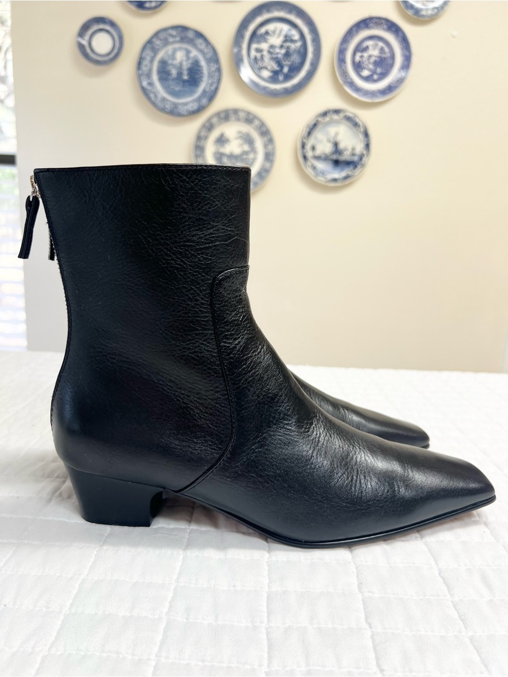 Madewell The Lexie Ankle Boot in True Black Leather Size 8.5 - Picture 5 of 11